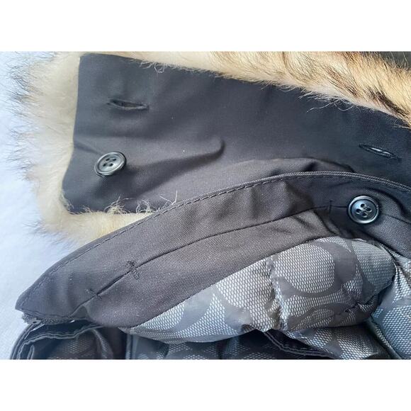 COACH Men's 3-in-1 Parka Snorkel Jacket X-Small Black Shearling Hood 3088 - Picture 10 of 15